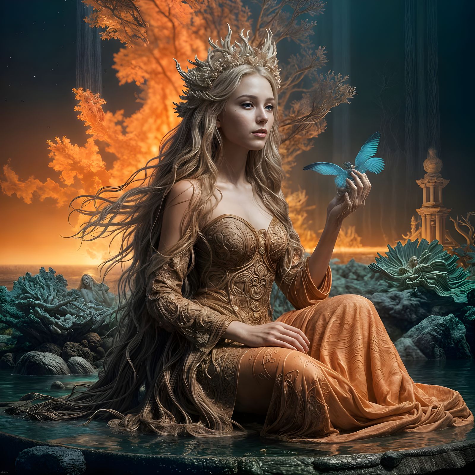 Dreamlike Water Temple: A Surreal AI Masterpiece