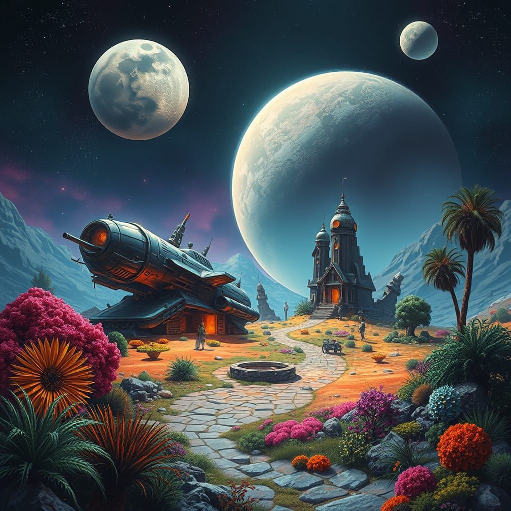 Sci-Fi Hamlet on Dual Moons in Mystical Realism