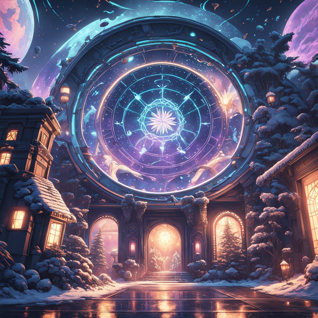 Galactic Starlight: Vibrant Constellations in Cosmic Dance