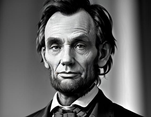 Abraham Lincoln Praying, Ansel Adams Style
