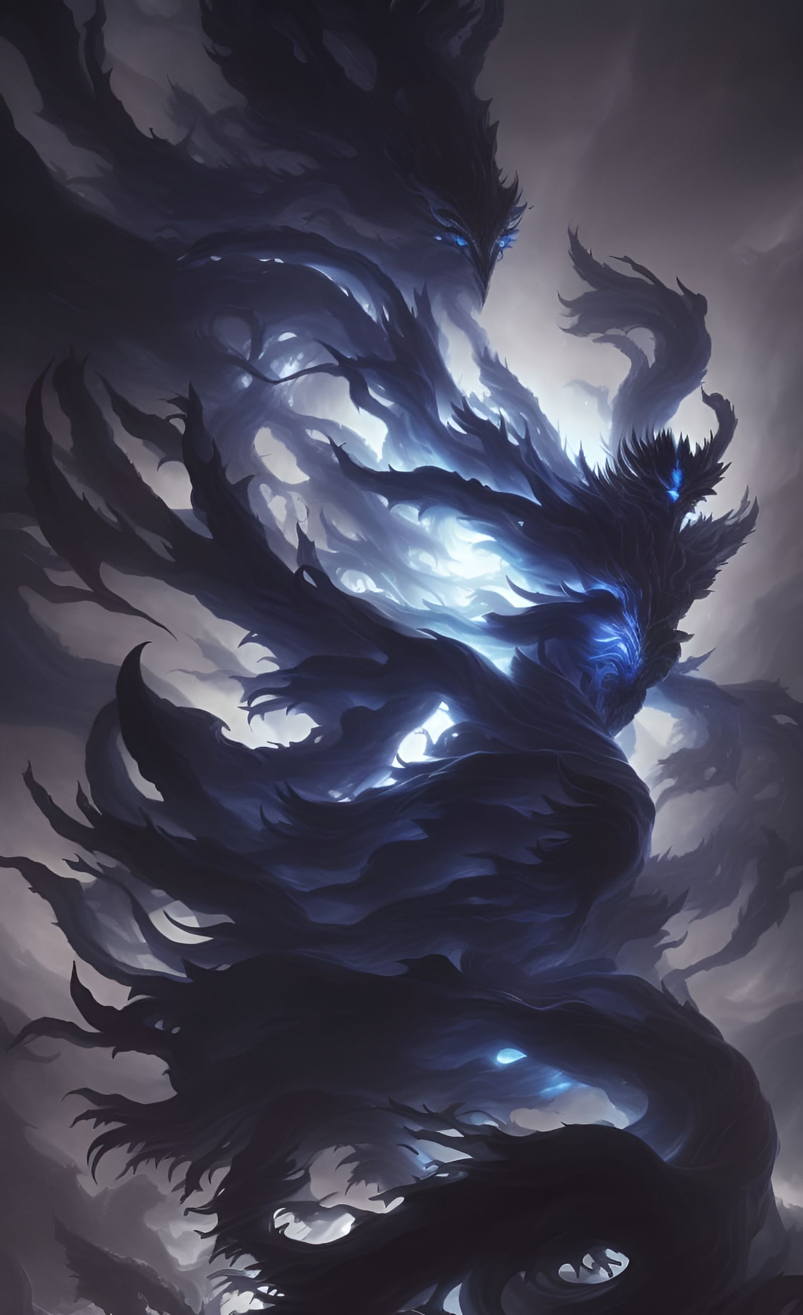 Shadow Elemental in Dark Fantasy Style