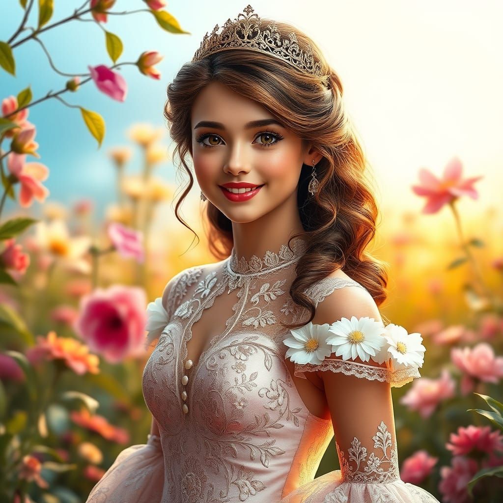 Regal Princess in Vibrant Royal Garden