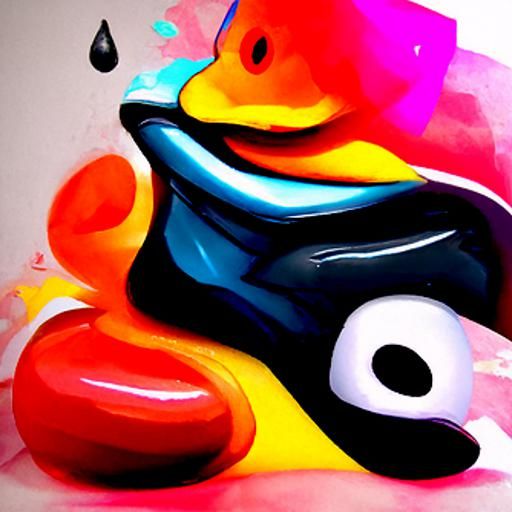 Graffiti Rubber Duck: Colorful Street Art