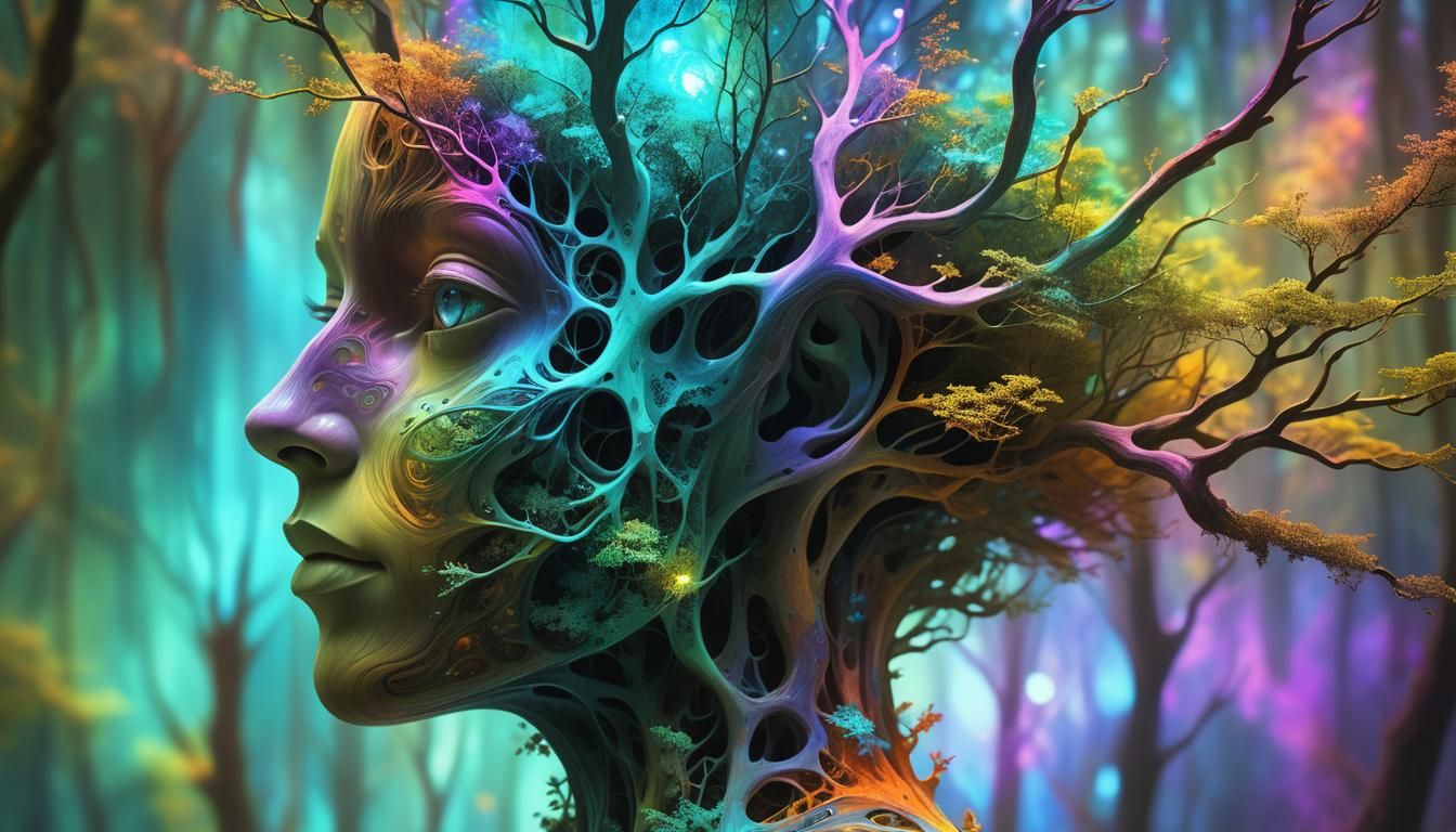 Ethereal Fractal Forest of Noise and Light