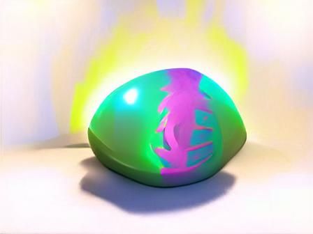 Glowing Easter Egg Radiates Light and Color