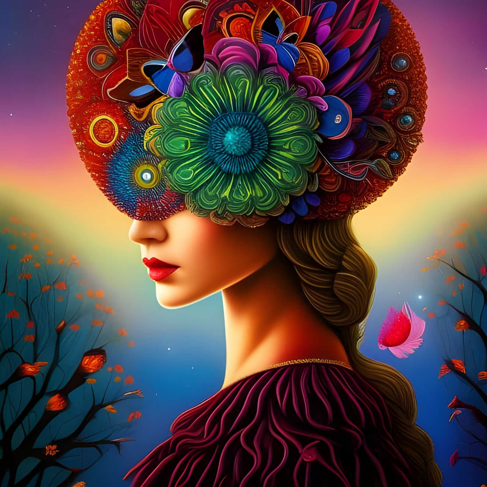 Fantastic Woman Portrait in Vivid Colors