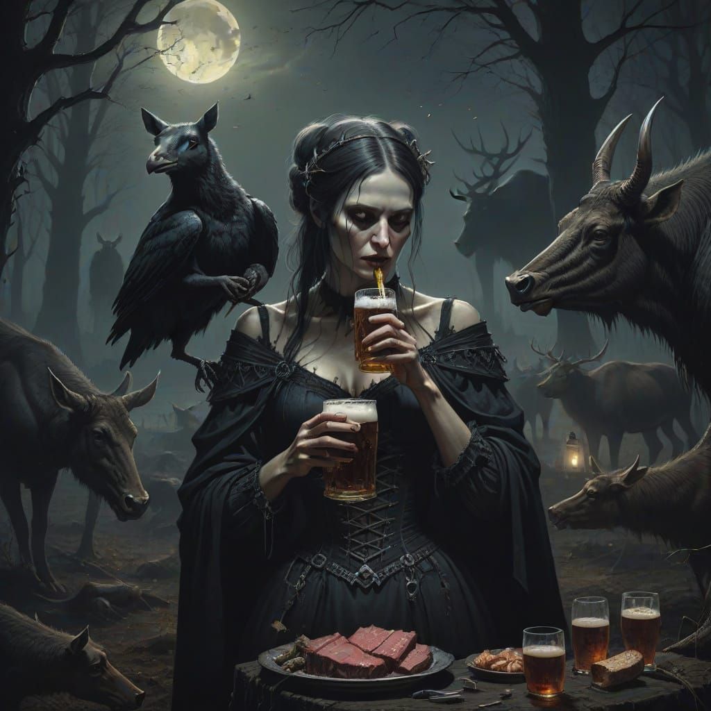 Midnight Feast in the Woods with Fierce Companions