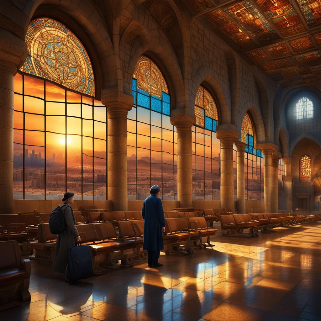 Agasfer Awaits Messiah: Fantasy Matte Painting