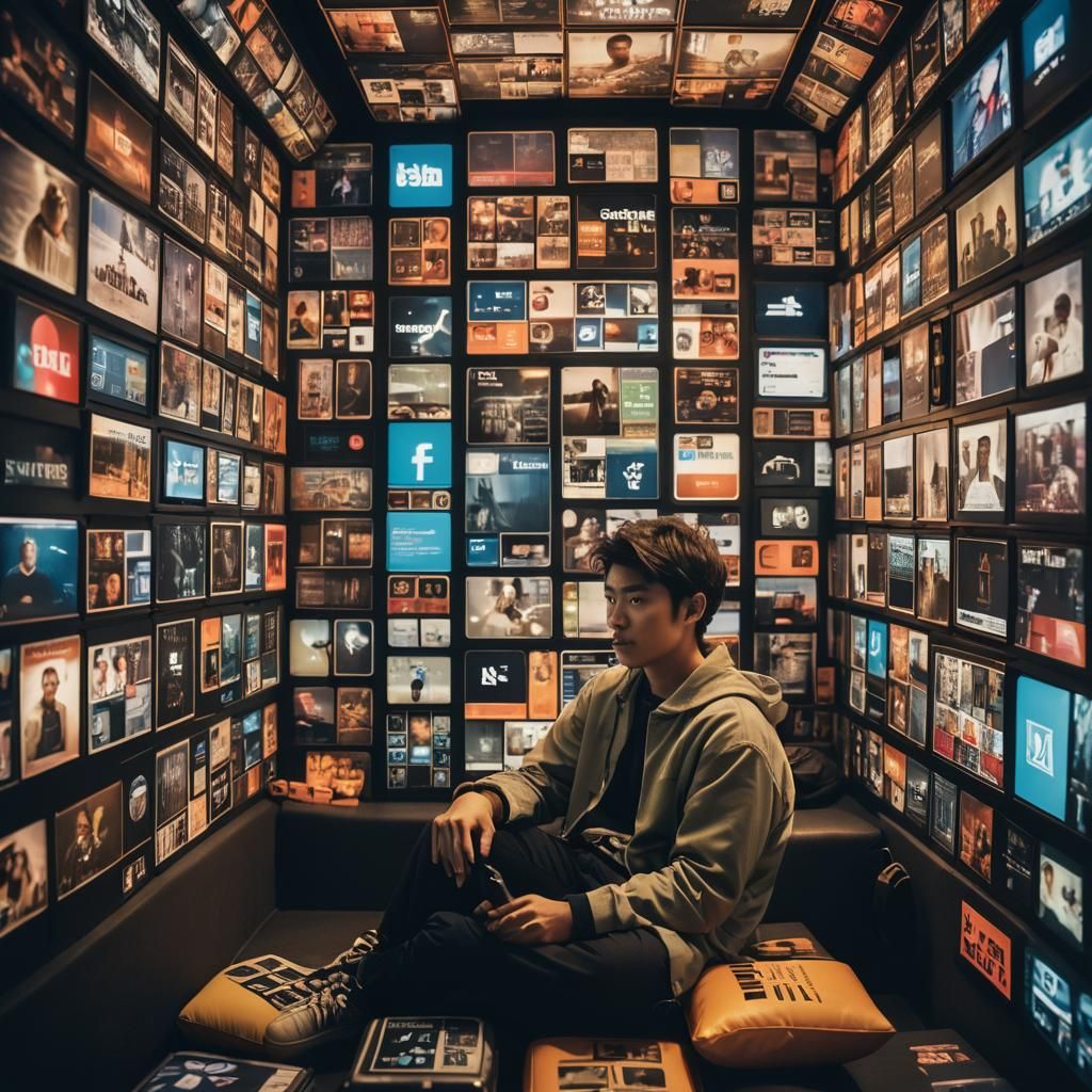 Social Media Prison: A Claustrophobic Cinematic Still