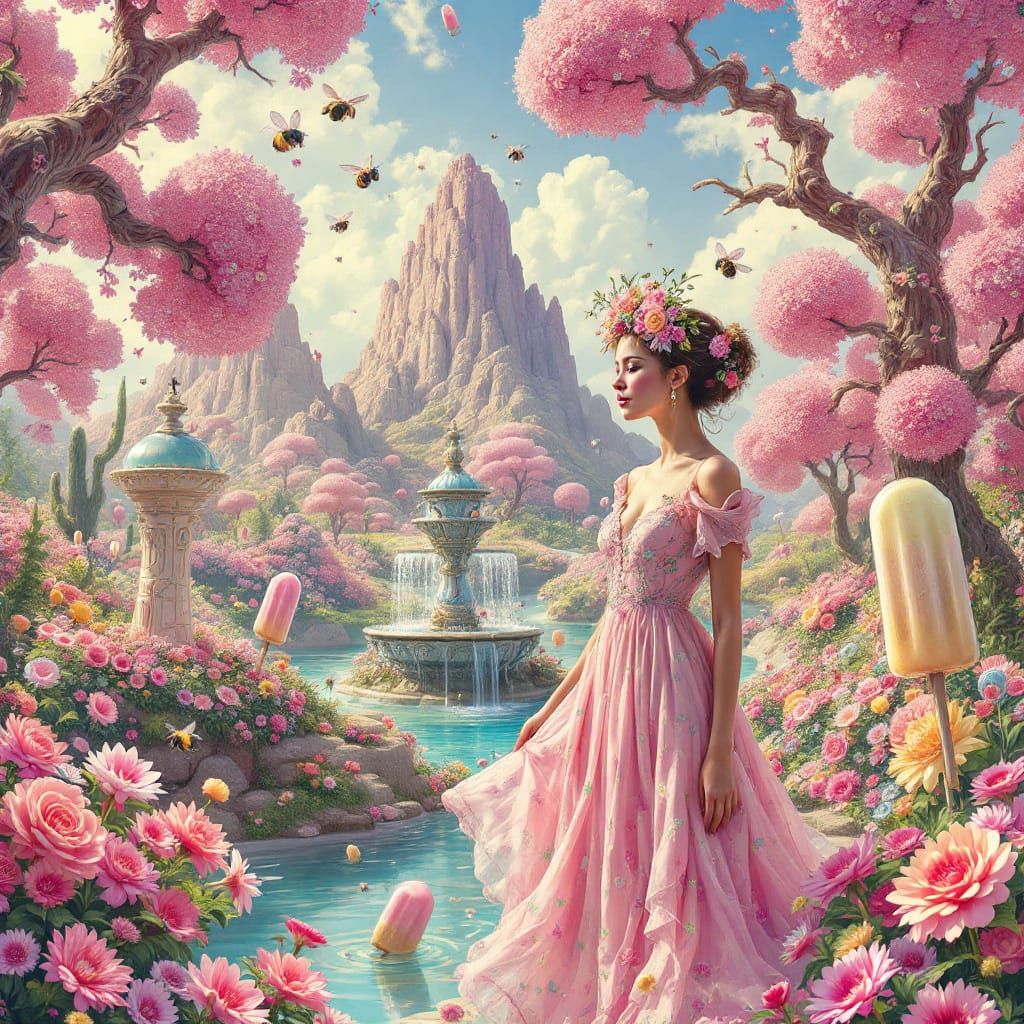 Candy Land Dreamscape Inspired by Pop Surrealism