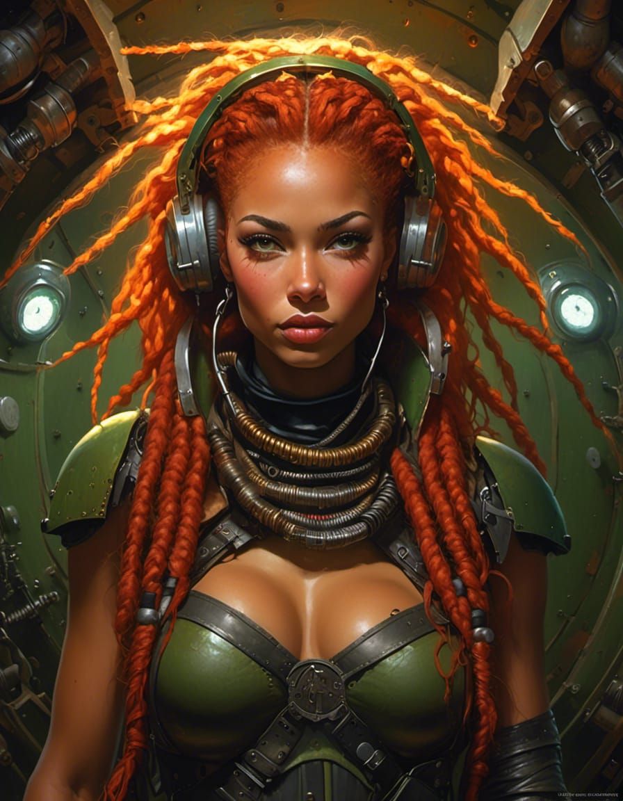 Badass Rasta Girl in Post-Apocalyptic Shelter