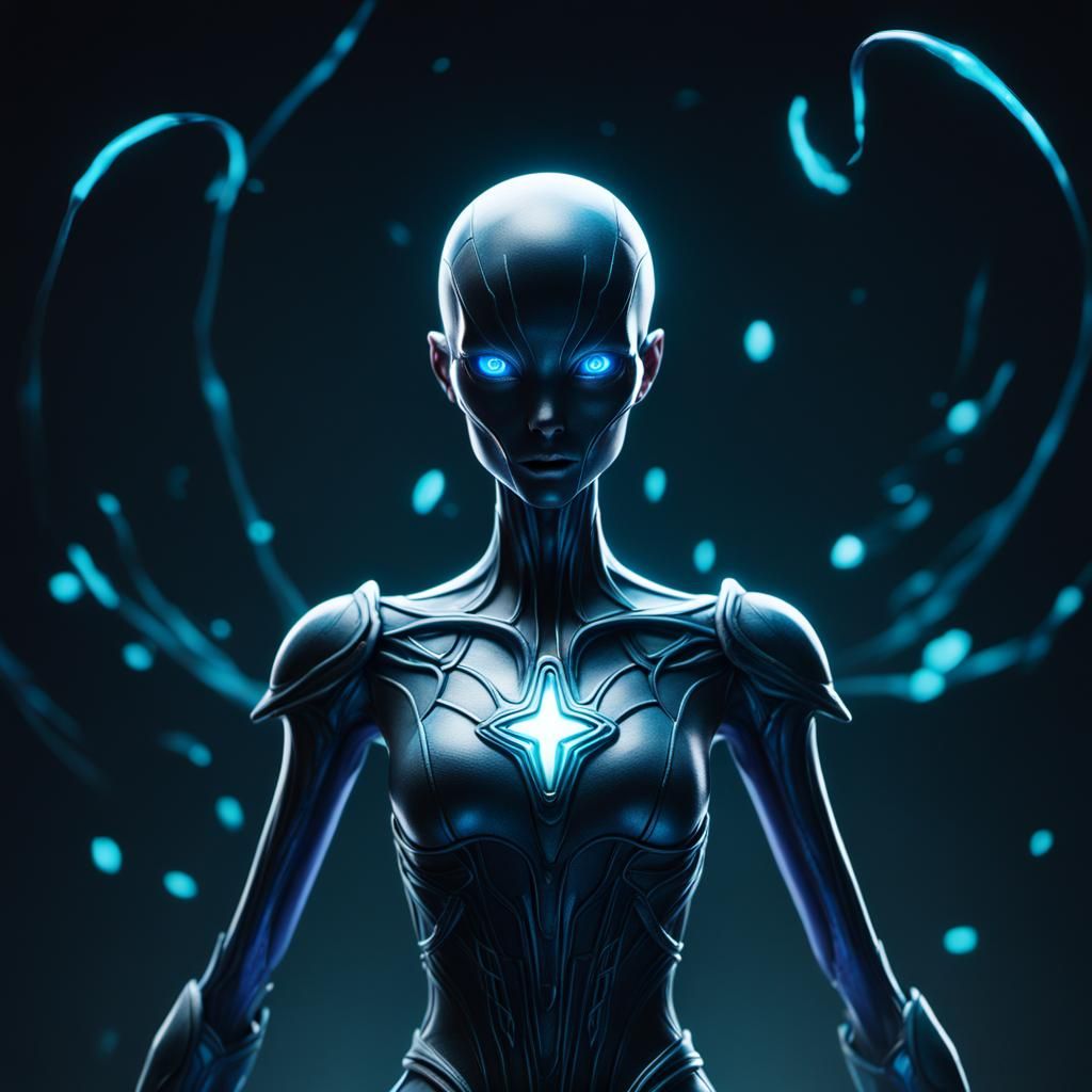 Bioluminescent Porcelain Doll: Fantasy Art