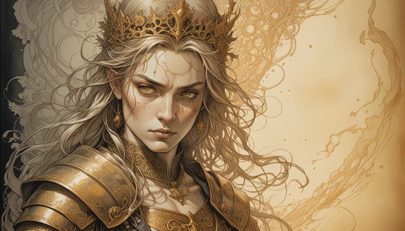 Medieval Prince in Golden Hour, Inspired by Durer's Intense ...