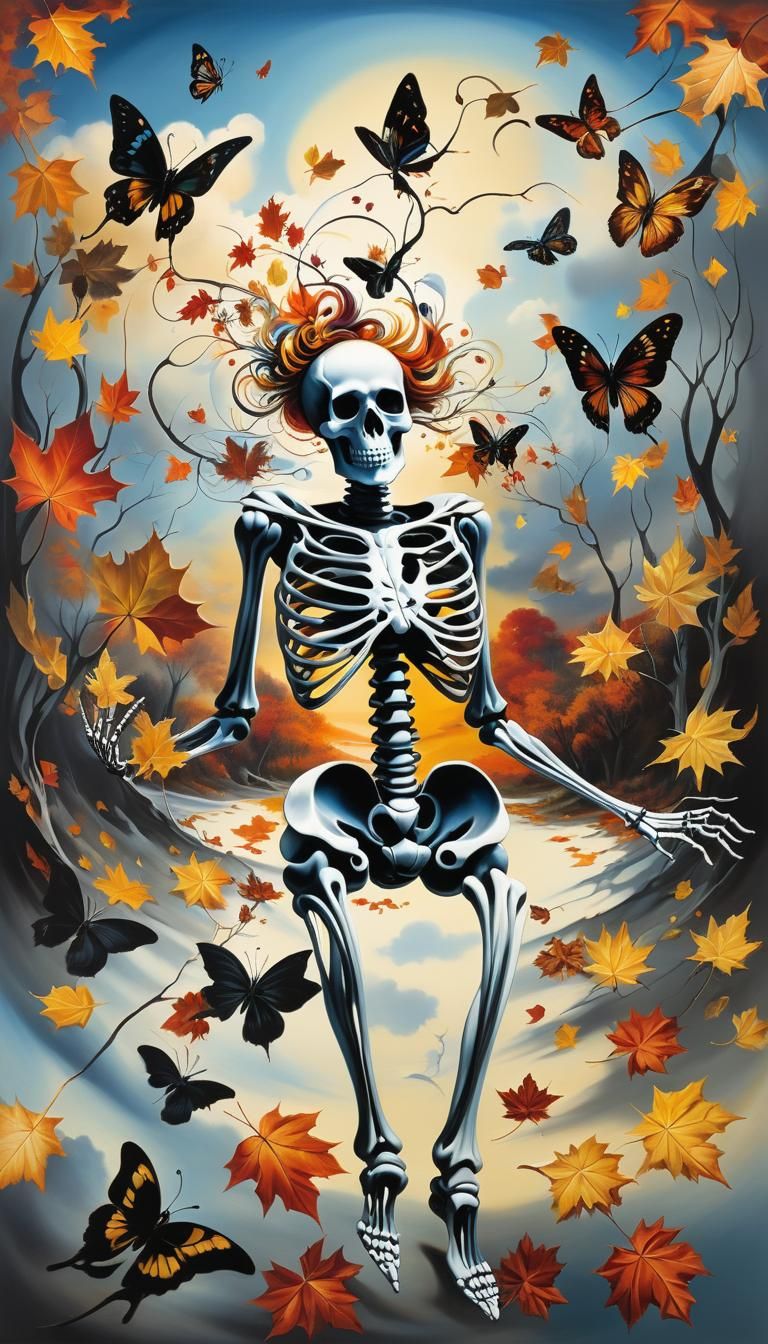 Surreal Landscape with Elastic Flora, Dali Style