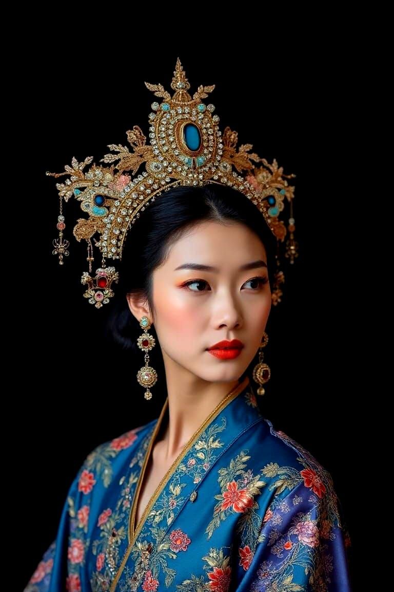Qing Dynasty Princess Portrait in Photorealistic Style