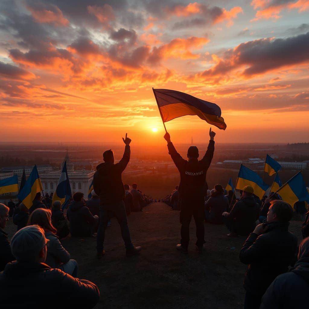 Ukraine's Resilient Spirit in a Soothing Landscape
