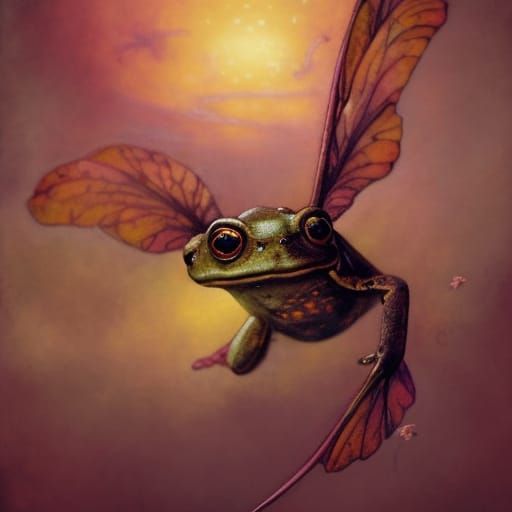Yes, it's a flying toad