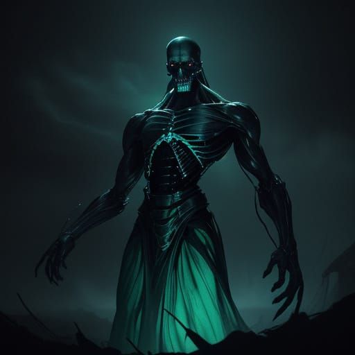 Ethereal Creature in Dark, Moody Environment