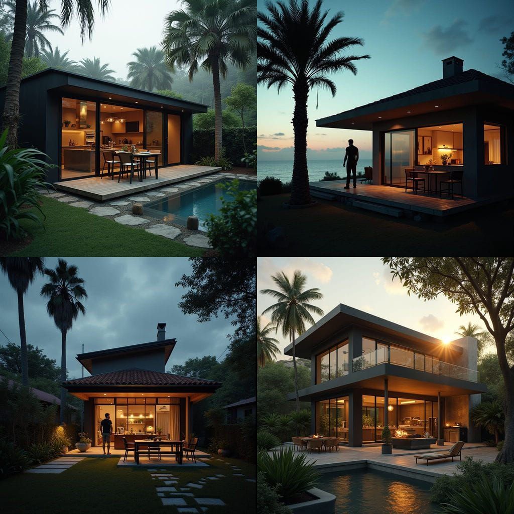 Modern Small House with Gourmet BBQ Area