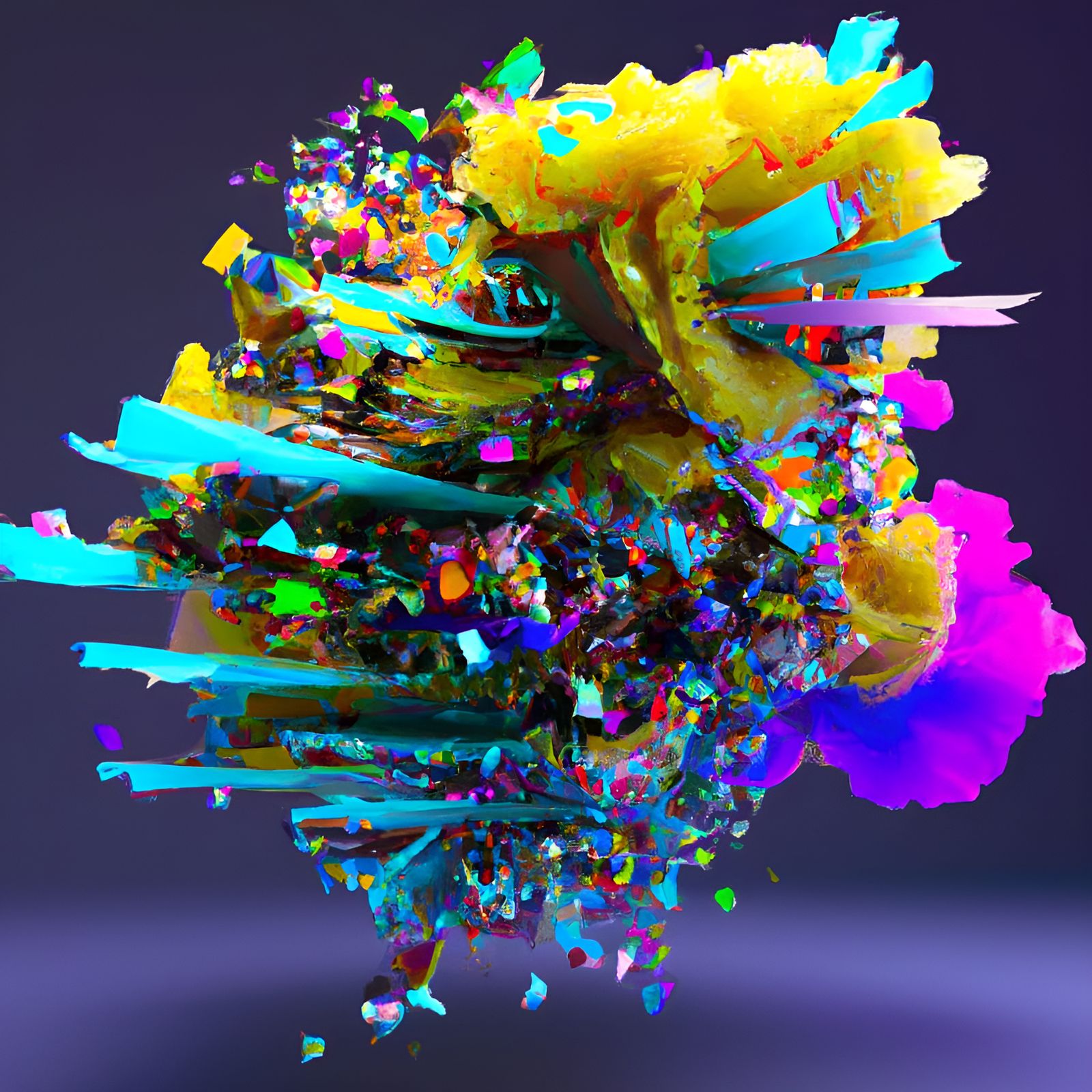 Experimental Biopunk Art Installation with Floating Elements