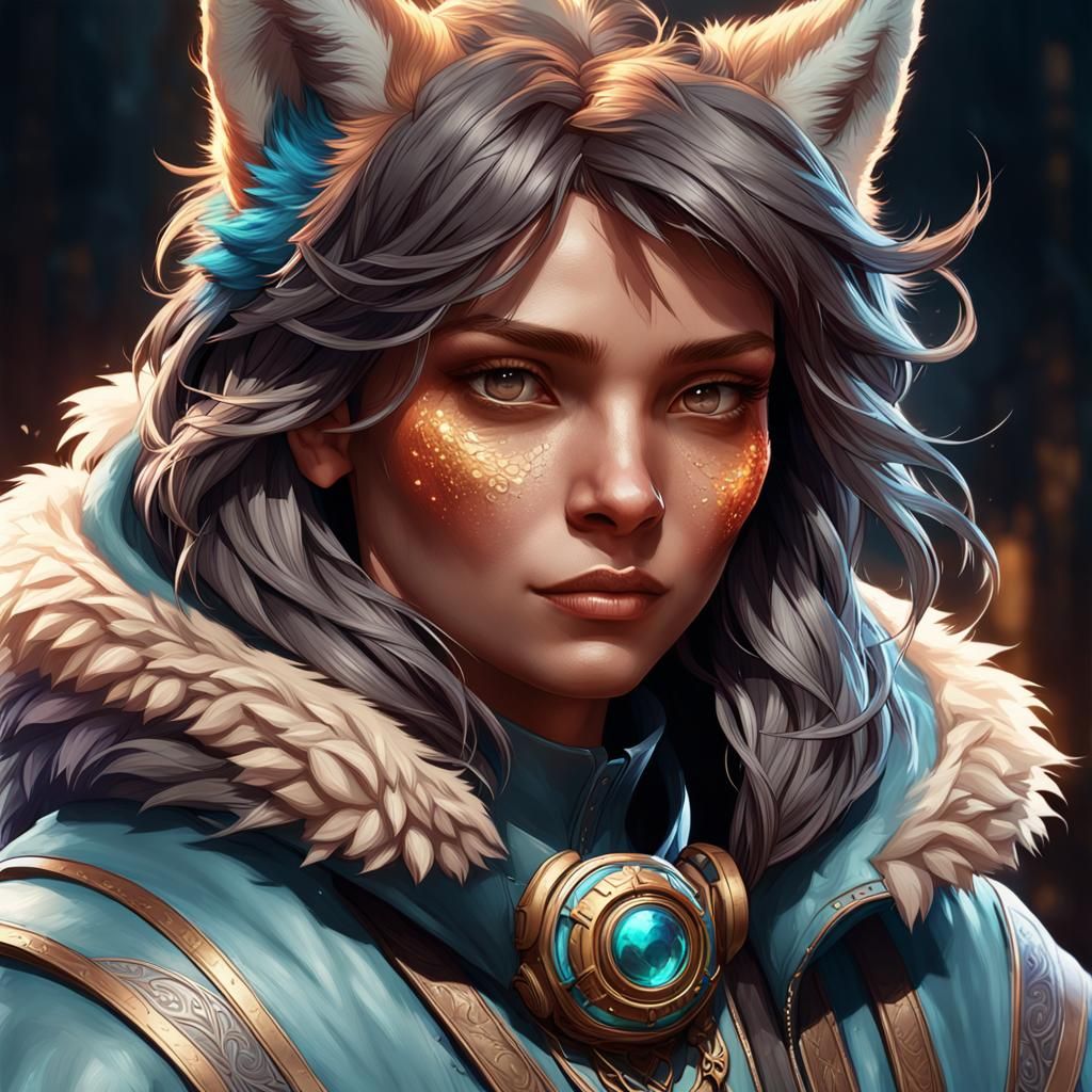 Furfur Portrait in Hyperdetailed Digital Art Style