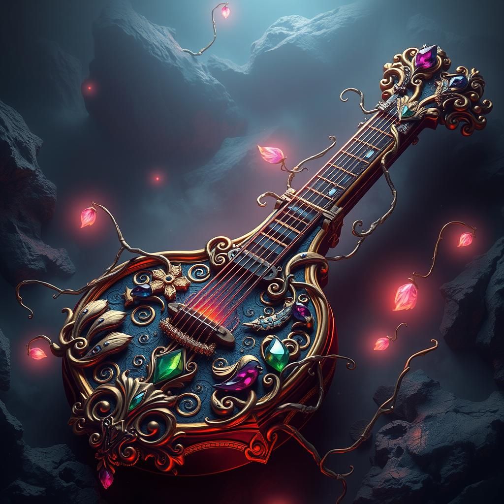 Mystical Beatophone in Twilight Realm: Matte Painting