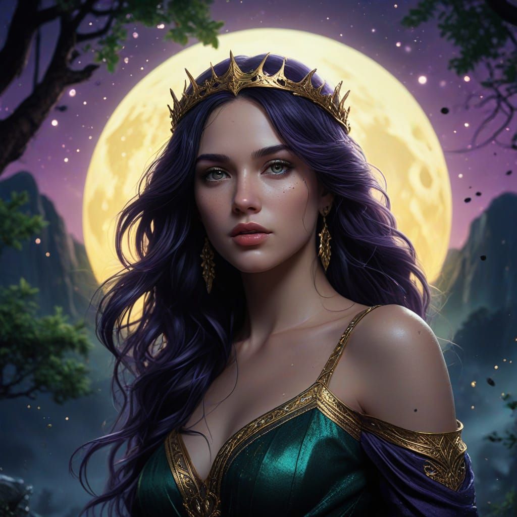 Aphrodite in Mountain Forest: Fantasy Concept Art