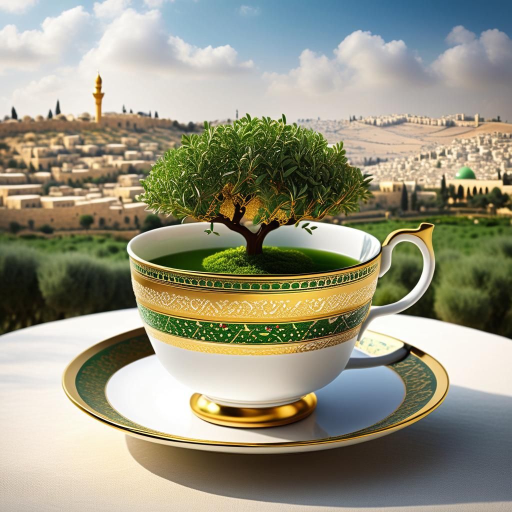 Mystical Palestine Teacup: A World in Miniature