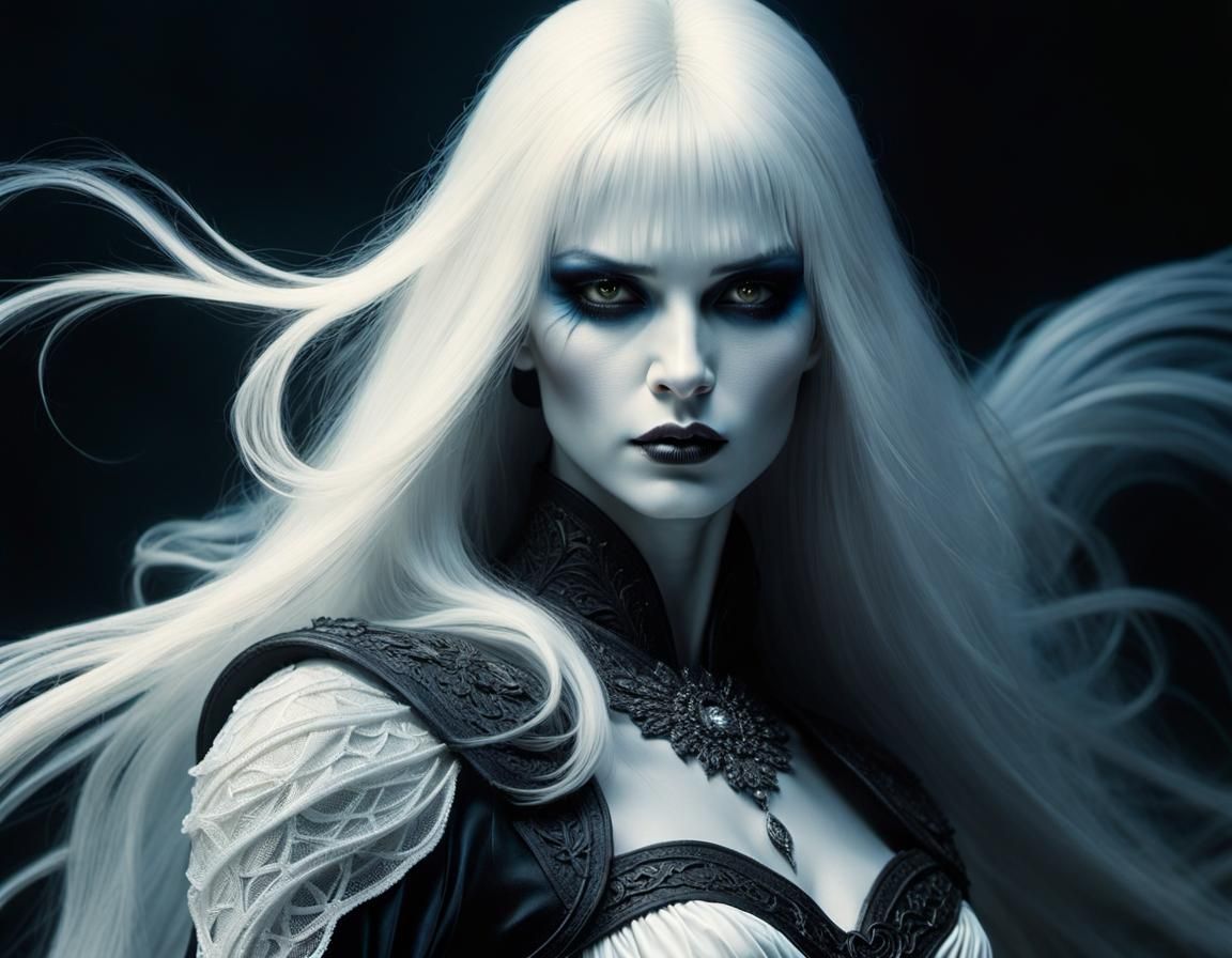 Dark Fantasy Banshee in Photorealistic Style