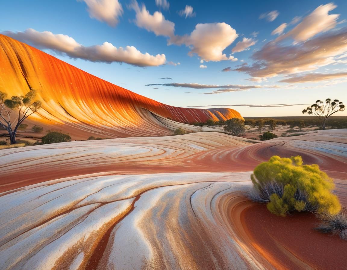 Majestic Wave Rock Landscape in Vibrant Colors