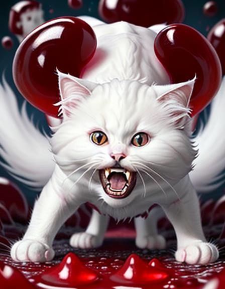 Milk Floofers: Cats vs. Red Jelly Blobs