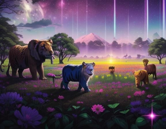 Pleroma: A Neon Paradise of Animals and Nature