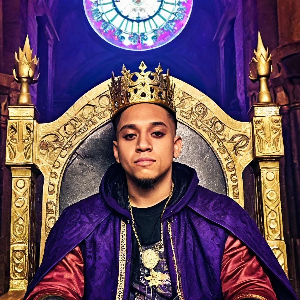 Majestic Medieval King in Dark Fantasy Style