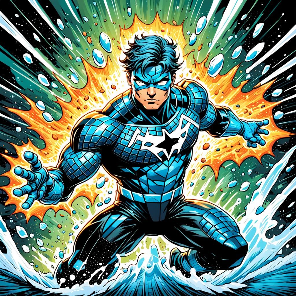 Distorted Comic Book Art Close-Up