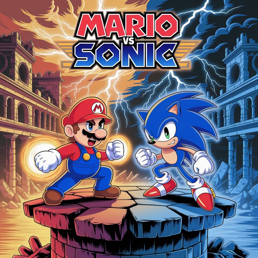Mario vs Sonic: Art Nouveau Clash of Heroes
