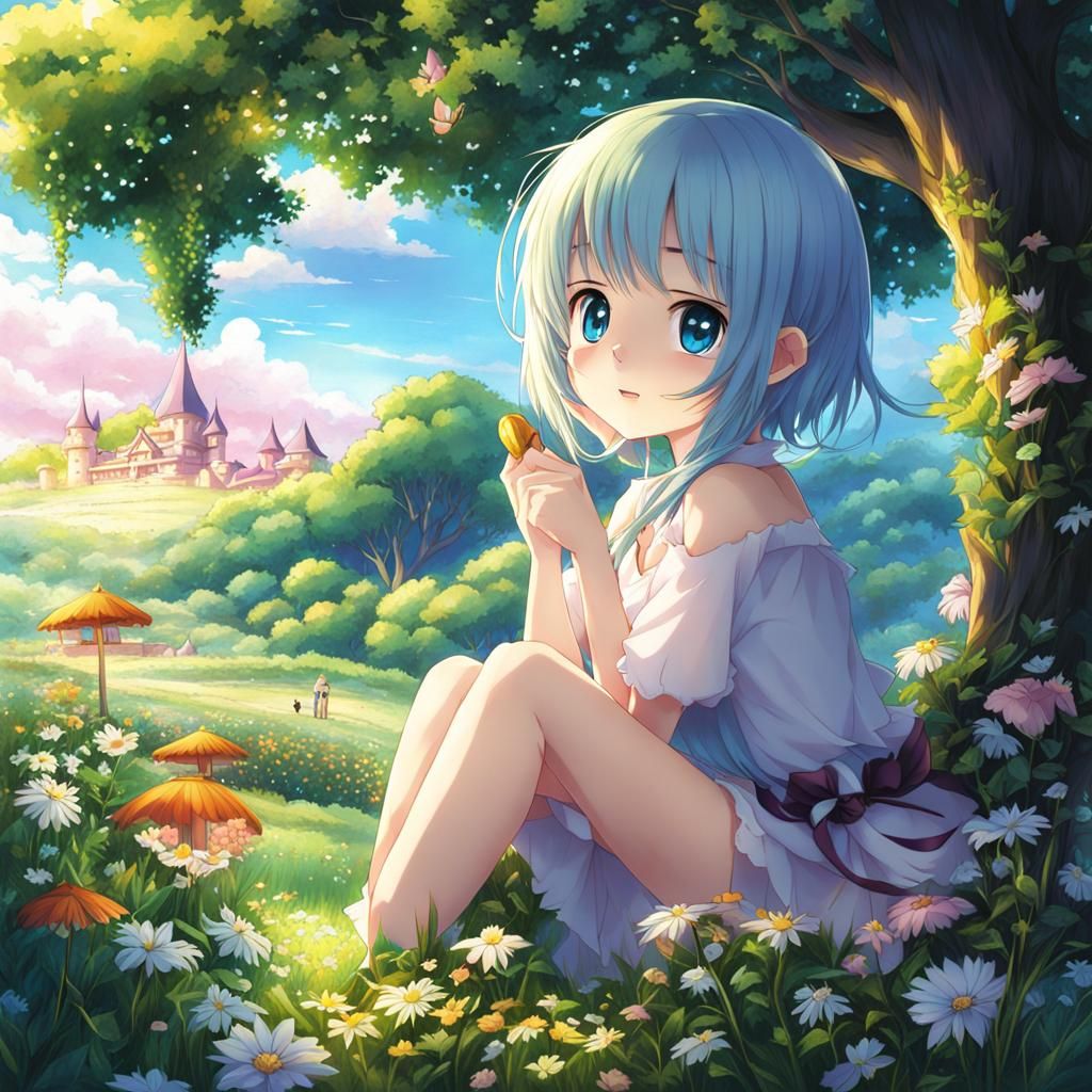 Anime Dreamland Scene in Manga Style