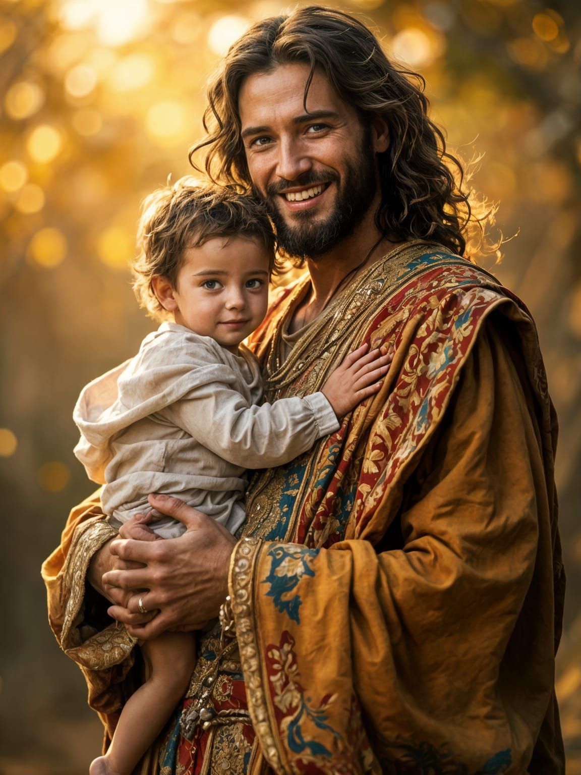 Photorealistic Jesus Portrait in Middle Eastern Attire