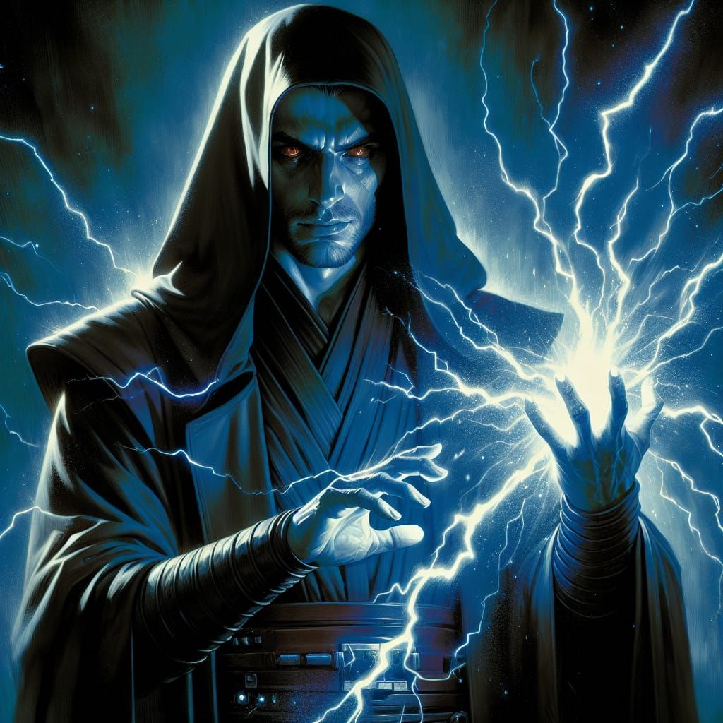 Sith Inquisitor Casting Lightning with Dark Side Corruption