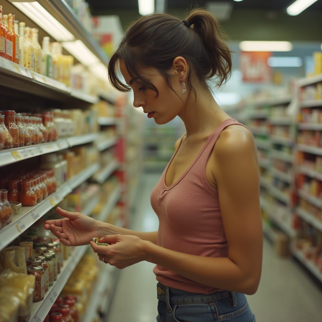 Realistic Grocery Store Scene in Photorealistic Style