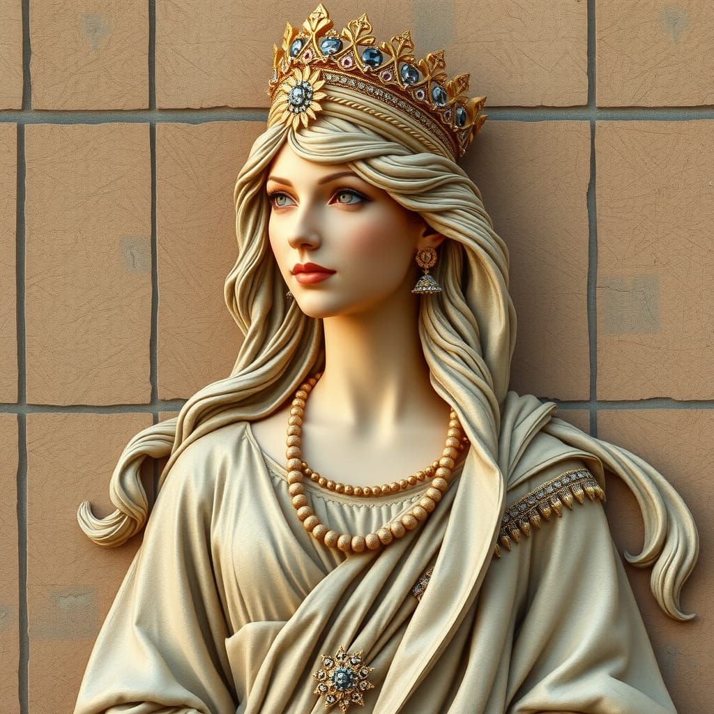 Ancient Persian stone relief of Taylor  Swift.