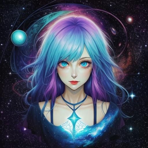 Vibrant Cosmic Light Display from AI Image Generator