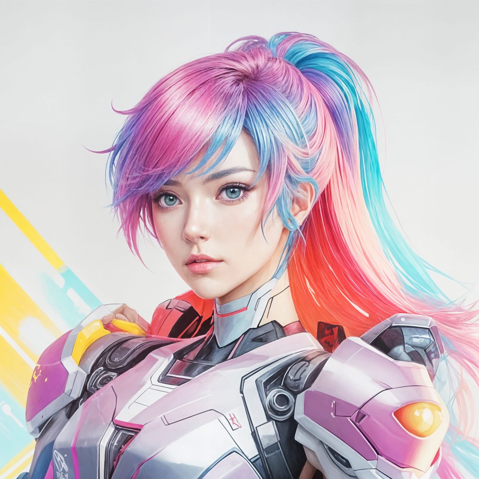 Nintendo Switch Girl in Cyberpunk Style