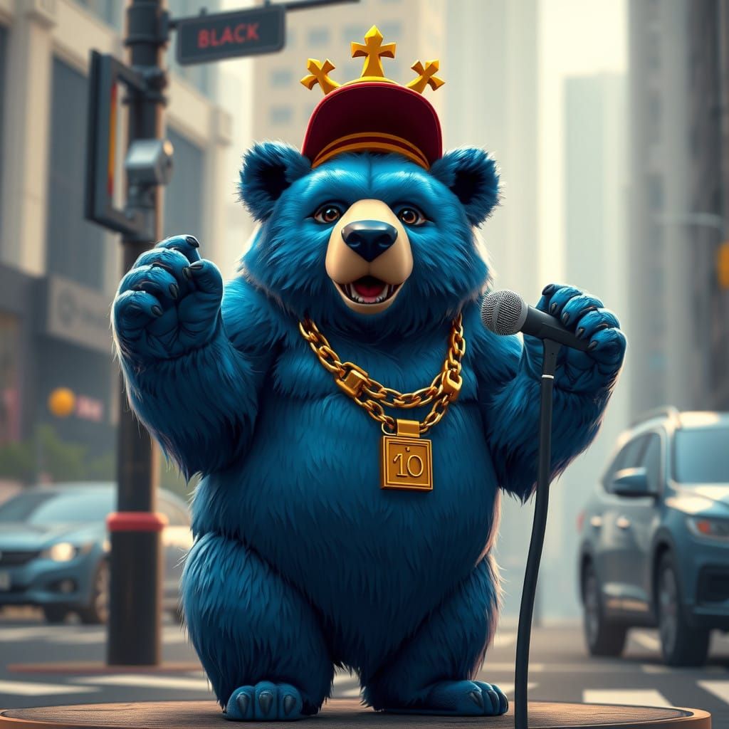 Blue Bear Ruler of Urban Metropolis