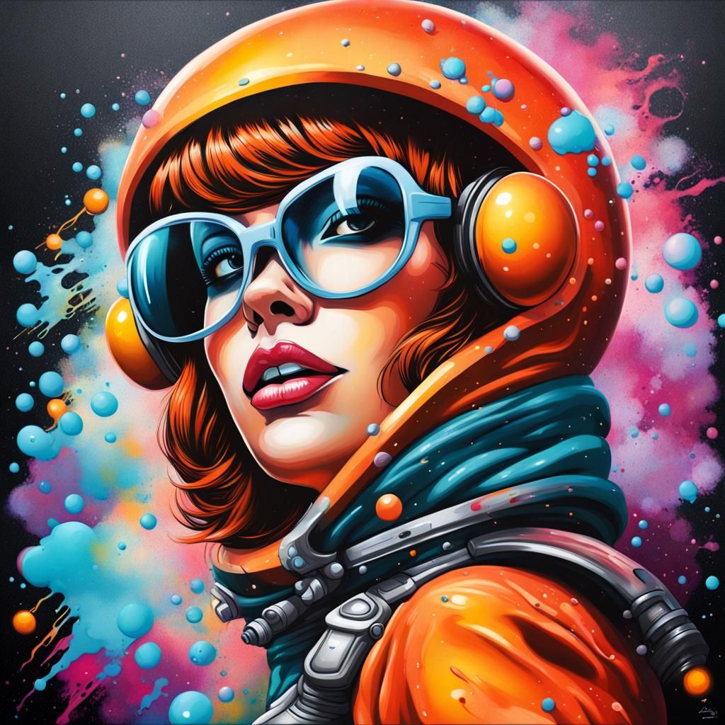 Space Velma Graffiti Art in Ultra Quality