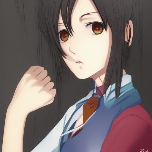 Wednesday Addams in Anime Key Visual Style