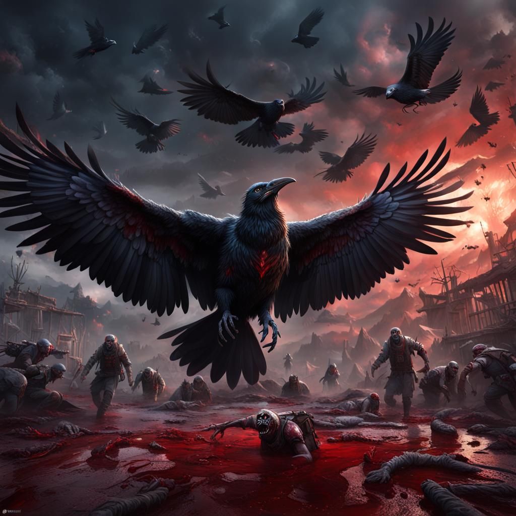 Specops Death: Zombie Ravens in Dark Sky