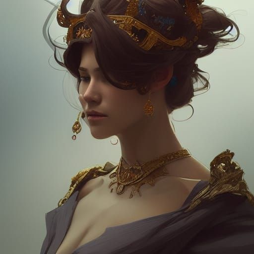 Hyperdetailed Portrait in Volumetric Lighting