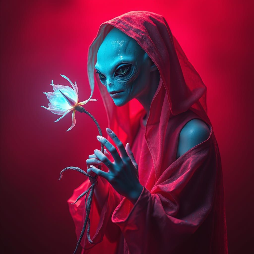 Gentle Alien Guardian of Last Flower