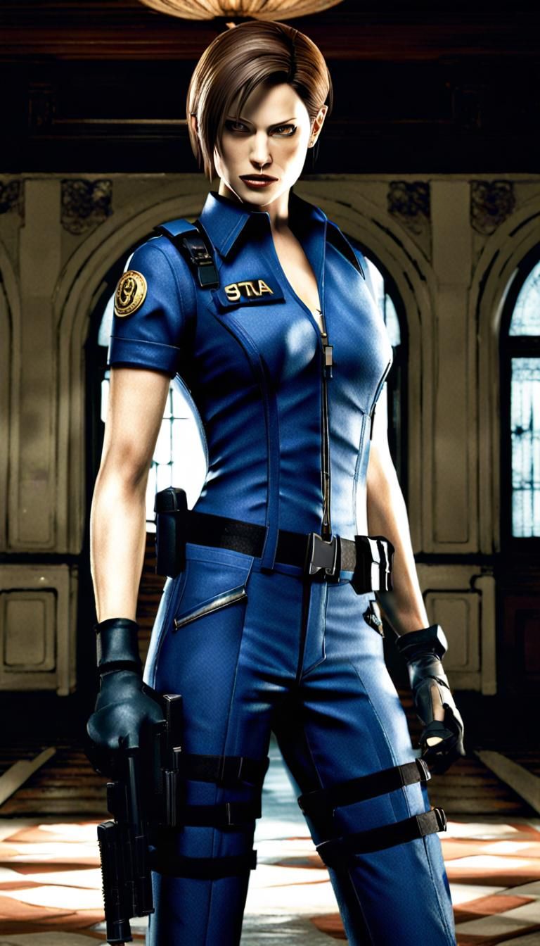 Jill Valentine in a Creepy Mansion
