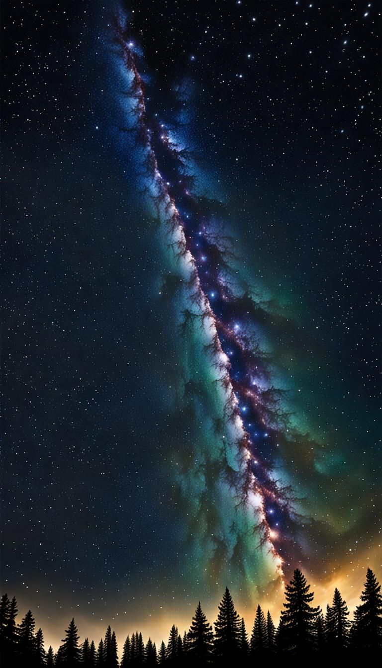 Twinkling Stars in Vast Night Skies